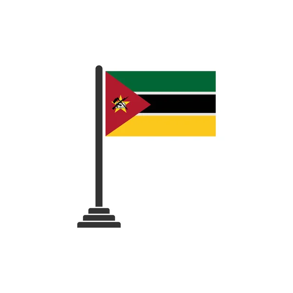Mosambik Flaggen Icon Set Mosambik Unabhängigkeitstag Icon Set Vektor Zeichen — Stockvektor