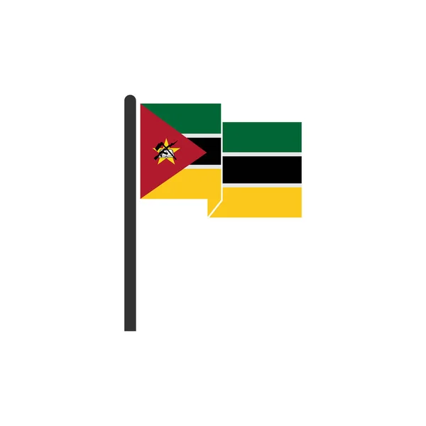 Moçambique Bandeiras Conjunto Ícones Moçambique Independência Dia Ícone Conjunto Vetor —  Vetores de Stock
