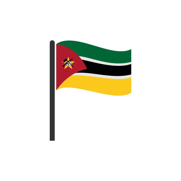 Mozambico Bandiere Icona Set Mozambico Indipendenza Giorno Icona Set Vettoriale — Vettoriale Stock