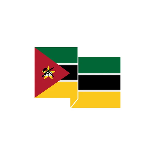 Mozambico Bandiere Icona Set Mozambico Indipendenza Giorno Icona Set Vettoriale — Vettoriale Stock