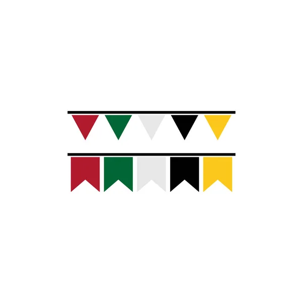 Mozambik Flagi Ikona Zestaw Mozambik Niezależność Dzień Ikona Zestaw Wektor — Wektor stockowy