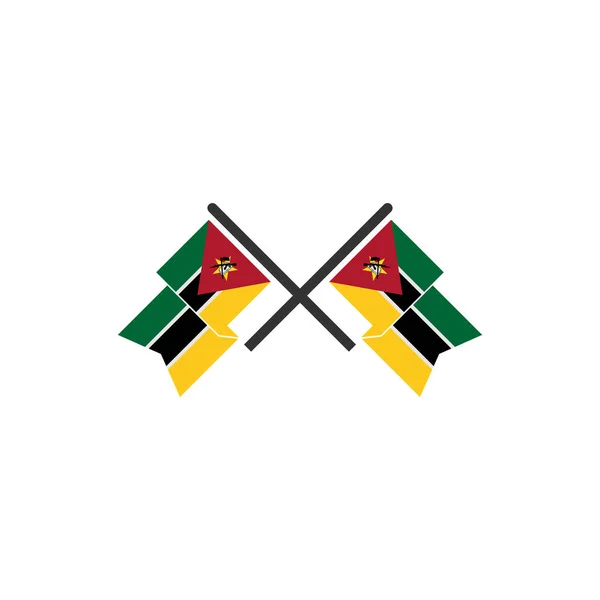 Ikona Mosambických Vlajek Nastavena Ikona Mosambický Den Nezávislosti Nastavena Vektorový — Stockový vektor