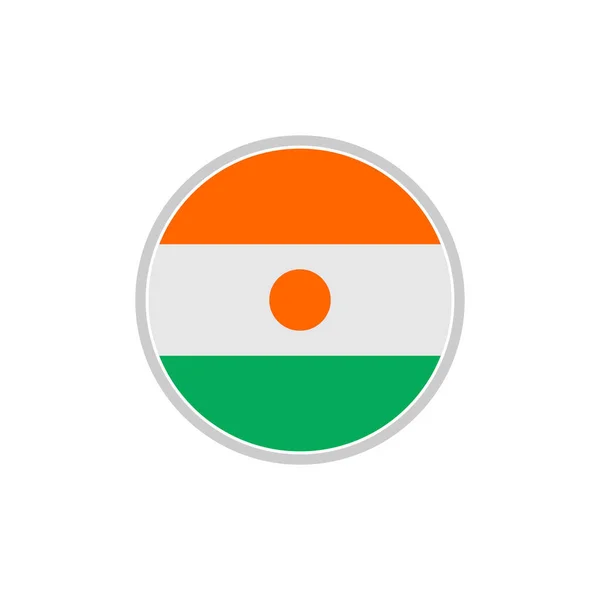 Niger Zászlók Ikon Készlet Niger Függetlenségi Nap Ikon Set Vektor — Stock Vector