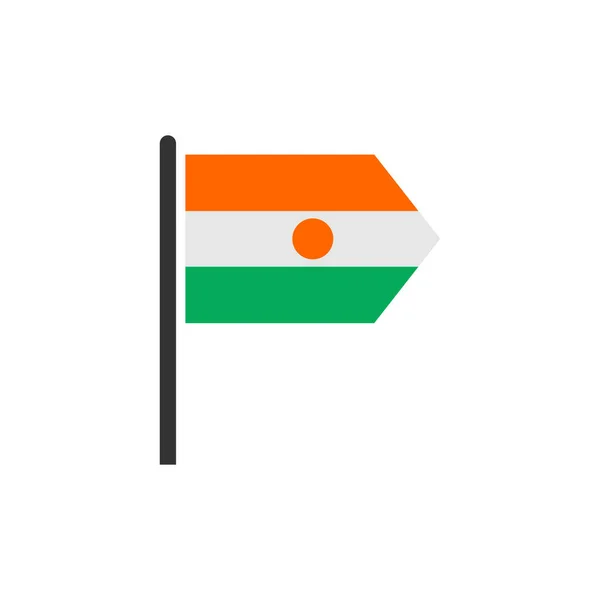 Conjunto Ícones Bandeiras Níger Ícone Dia Independência Níger Definido Símbolo — Vetor de Stock