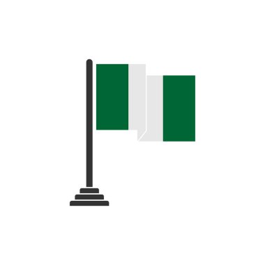 Nijerya bayrak simgesi seti, Nijerya bağımsızlık günü simgesi vektör işareti belirlendi