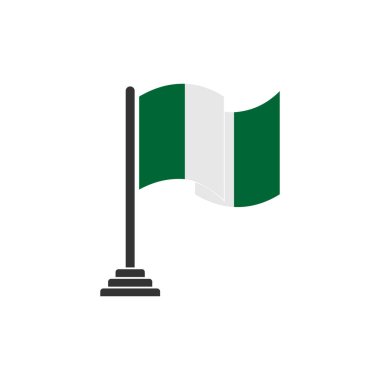 Nijerya bayrak simgesi seti, Nijerya bağımsızlık günü simgesi vektör işareti belirlendi