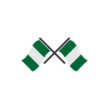 Nijerya bayrak simgesi seti, Nijerya bağımsızlık günü simgesi vektör işareti belirlendi