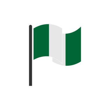 Nijerya bayrak simgesi seti, Nijerya bağımsızlık günü simgesi vektör işareti belirlendi