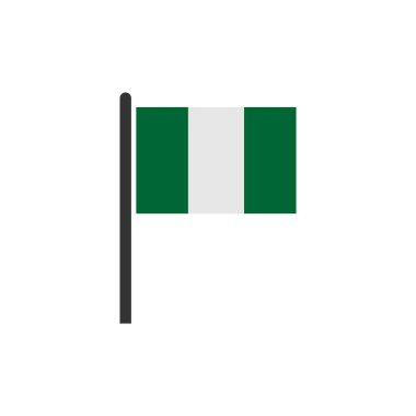 Nijerya bayrak simgesi seti, Nijerya bağımsızlık günü simgesi vektör işareti belirlendi