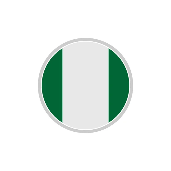 Nigéria Drapeaux Icône Ensemble Nigéria Indépendance Jour Icône Ensemble Vectoriel — Image vectorielle