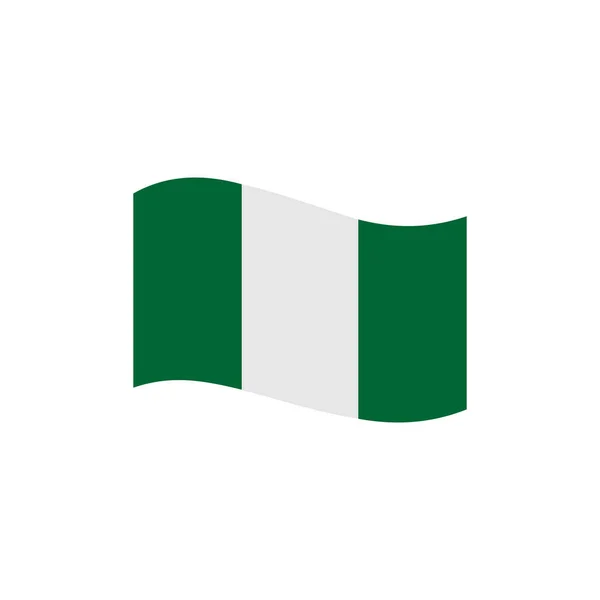 Nigéria Drapeaux Icône Ensemble Nigéria Indépendance Jour Icône Ensemble Vectoriel — Image vectorielle