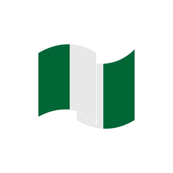 Nigérie Vlajky Ikona Sada Nigérie Den Nezávislosti Ikona Nastavit Vektorové — Stockový vektor
