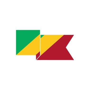 Kongo bayrak ikonu seti, Kongo Bağımsızlık Günü ikonu vektör sembolü belirlendi