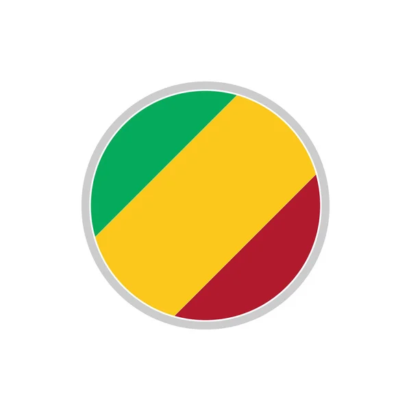 Kongói Köztársaság Zászlók Ikon Készlet Kongói Köztársaság Függetlenség Napja Ikon — Stock Vector
