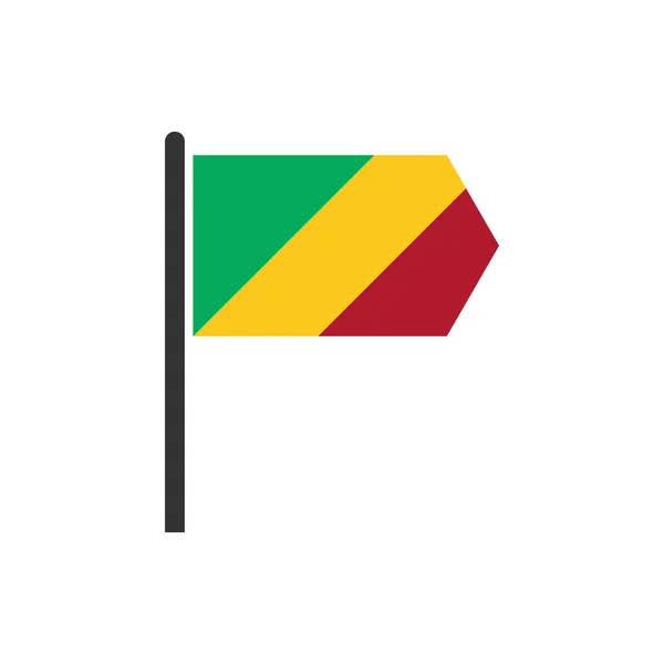 Zestaw Ikon Republiki Konga Republika Konga Ikona Dnia Niepodległości Zestaw — Wektor stockowy
