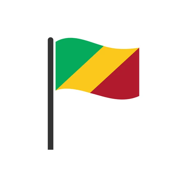 Republic Congo Flags Icon Set Republic Congo Independence Day Icon — стоковий вектор