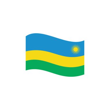 Ruanda bayrak simgesi seti, Ruanda bağımsızlık günü simgesi vektör işareti belirle