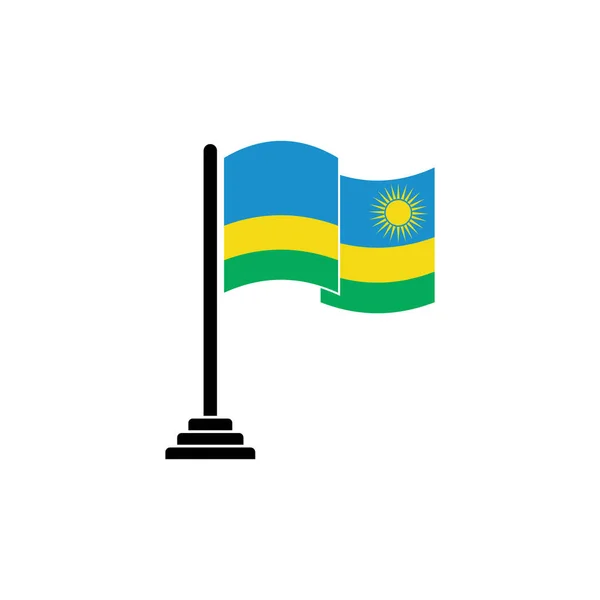 Ruandas Flaggen Symbol Gesetzt Ruandas Symbol Zum Unabhängigkeitstag Gesetzt — Stockvektor
