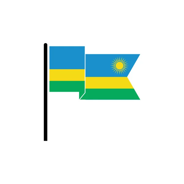 Rwanda Flags Icon Set Rwanda Independence Day Icon Set Vector — Stock Vector