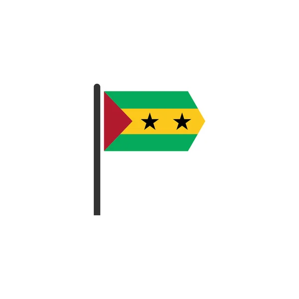 Ikona Sao Tome Vlajek Nastavena Ikona Sao Tome Den Nezávislosti — Stockový vektor