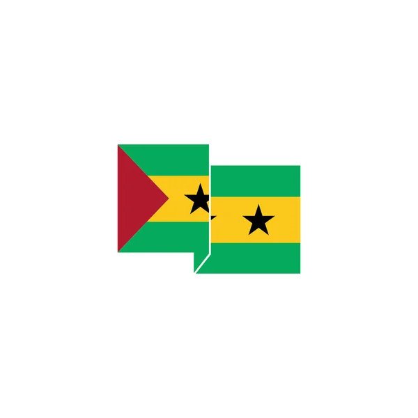 Ensemble Icônes Drapeaux Sao Tomé Ensemble Icônes Jour Indépendance Sao — Image vectorielle