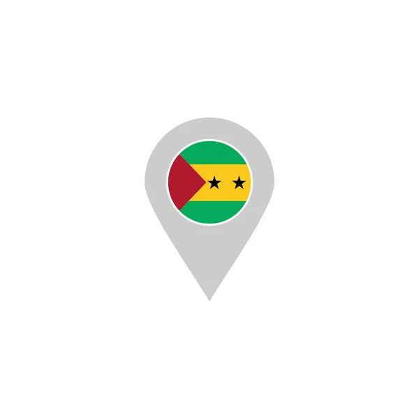 Conjunto Ícones Bandeiras São Tomé Ícone Dia Independência São Tomé — Vetor de Stock