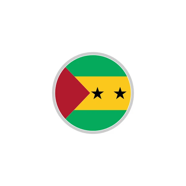 Conjunto Ícones Bandeiras São Tomé Ícone Dia Independência São Tomé — Vetor de Stock
