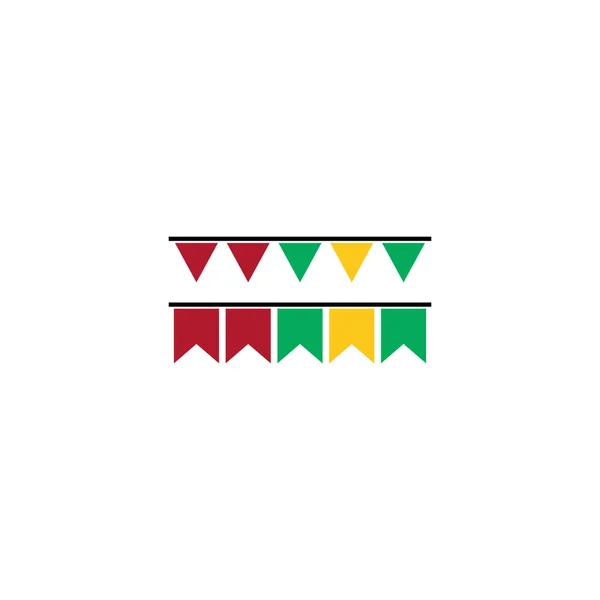 São Tomé Flaggor Ikon Set Sao Tomé Självständighet Dag Ikon — Stock vektor