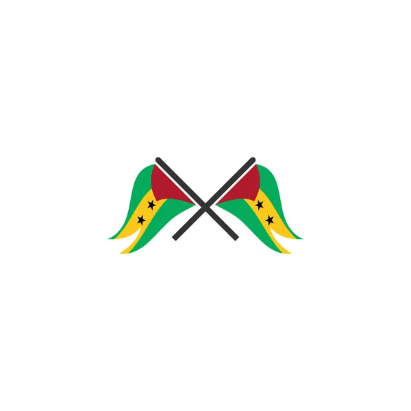 Sao Tome Flags Icon Set Sao Tome Unabhängigkeitstag Icon Set — Stockvektor