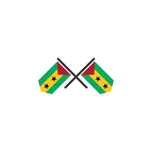 Sao Tome Banderas Icono Conjunto Sao Tome Independencia Día Icono — Archivo Imágenes Vectoriales