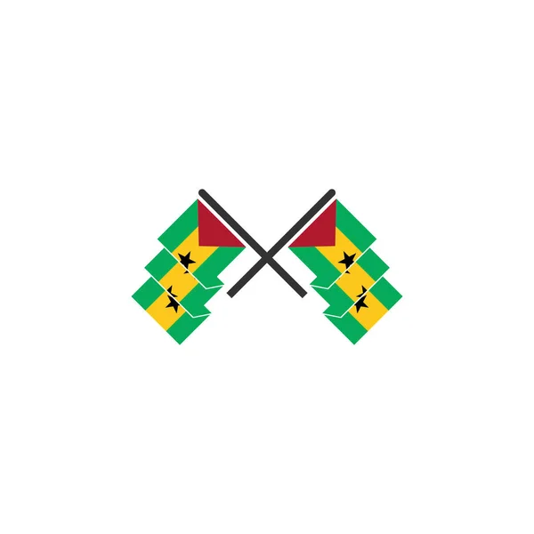 Sao Tome Flagi Zestaw Ikon Sao Tome Niezależność Dzień Ikona — Wektor stockowy
