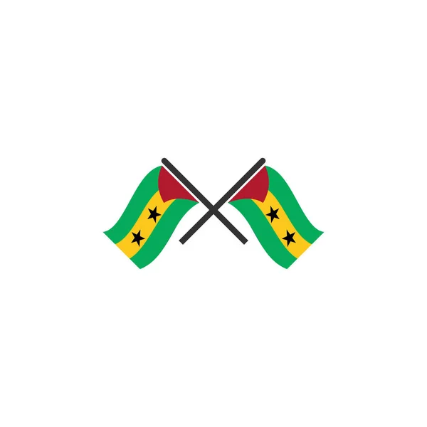 Sao Tome Flag Icon Set Sao Tome Indipendenza Day Icon — Vettoriale Stock