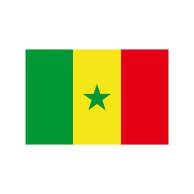 Senegal bayrak simgesi seti, Senegal bağımsızlık günü simgesi vektör işareti belirle