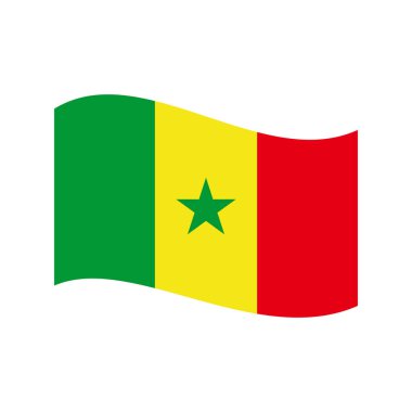 Senegal bayrak simgesi seti, Senegal bağımsızlık günü simgesi vektör işareti belirle