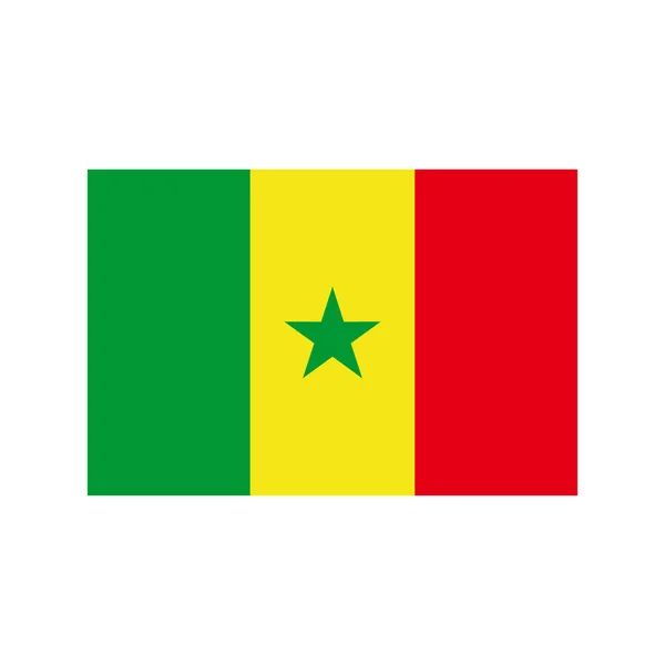 Set Bandiere Senegalesi Icona Del Giorno Dell Indipendenza Senegalese Set — Vettoriale Stock