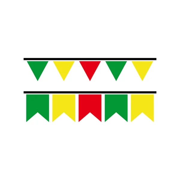 Senegal Banderas Icono Conjunto Senegal Independencia Día Icono Conjunto Vector — Archivo Imágenes Vectoriales