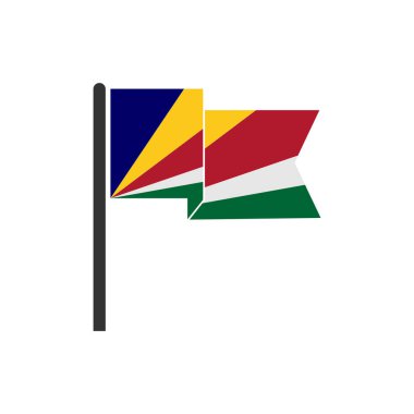 Seyşeller bayrak simgesi seti, Seyşeller 'in bağımsızlık günü simgesi vektör işareti belirle