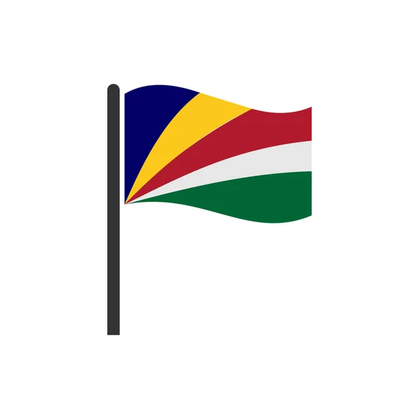 Seychelle Szigetek Zászlók Ikon Készlet Seychelle Szigetek Függetlenségi Nap Ikon — Stock Vector