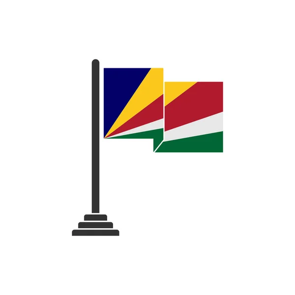 Набор Значков Флагов Сейшельских Островов Набор Векторных Знаков Значков Дня — стоковый вектор