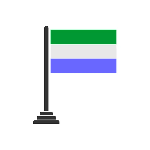 塞拉利昂旗子图标集 塞拉利昂独立日图标集矢量符号集 — 图库矢量图片
