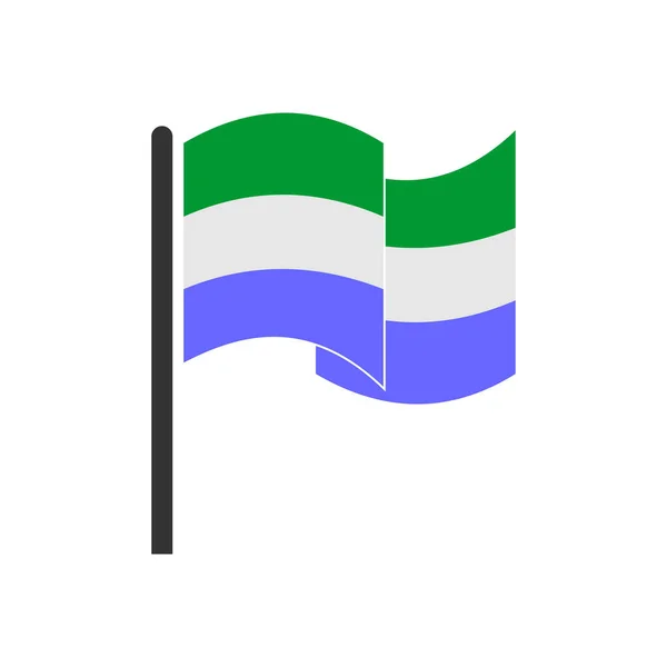 塞拉利昂旗子图标集 塞拉利昂独立日图标集矢量符号集 — 图库矢量图片