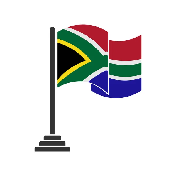 Jižní Afrika Vlajky Ikona Sada Jižní Afrika Den Nezávislosti Ikona — Stockový vektor