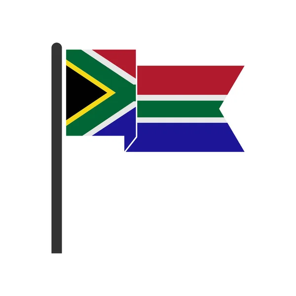 Dél Afrika Zászlók Ikon Készlet Dél Afrika Függetlenségi Nap Ikon — Stock Vector