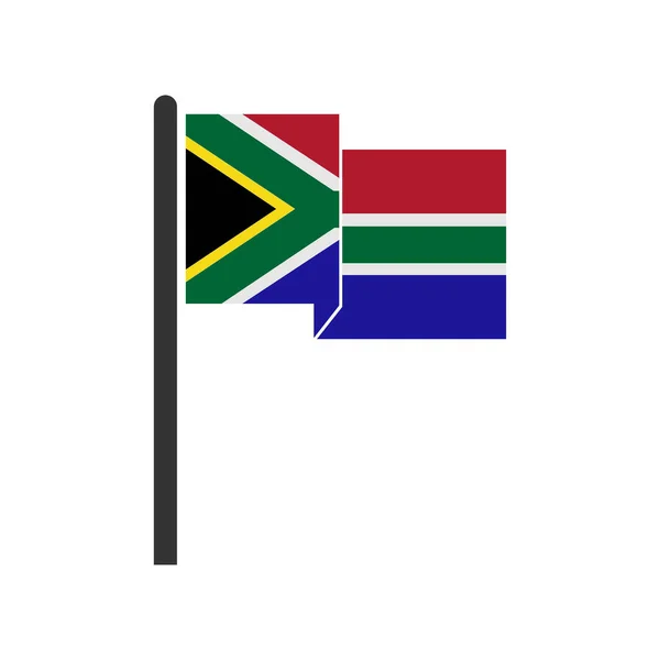 Jeu Icônes Drapeaux Afrique Sud Jeu Icônes Jour Indépendance Afrique — Image vectorielle
