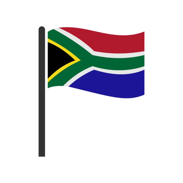 Dél Afrika Zászlók Ikon Készlet Dél Afrika Függetlenségi Nap Ikon — Stock Vector