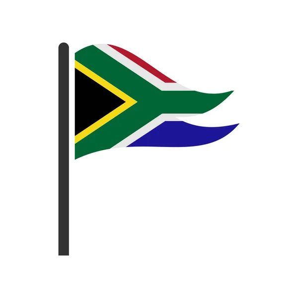 Güney Afrika Bayrak Simgesi Belirlendi Güney Afrika Bağımsızlık Günü Simgesi — Stok Vektör