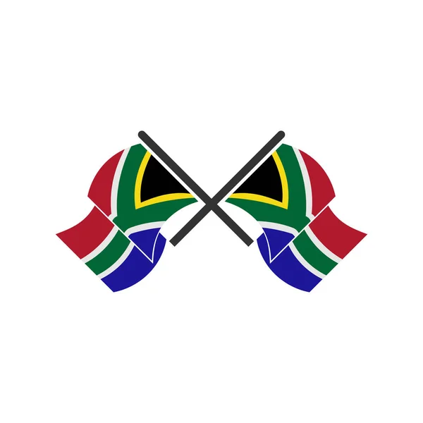 Jeu Icônes Drapeaux Afrique Sud Jeu Icônes Jour Indépendance Afrique — Image vectorielle