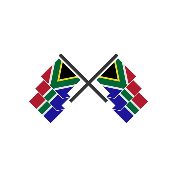 Südafrika Flaggen Icon Set Südafrika Unabhängigkeitstag Icon Set Vektor Zeichen — Stockvektor
