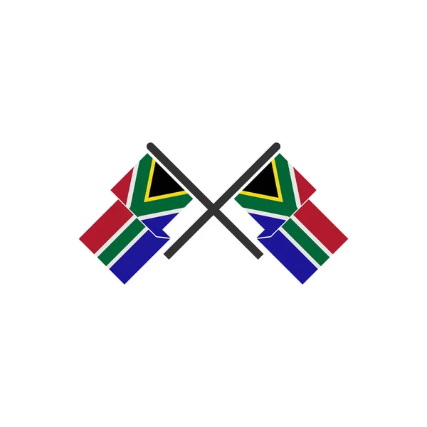 África Sul Bandeiras Ícone Definido África Sul Independência Ícone Dia —  Vetores de Stock