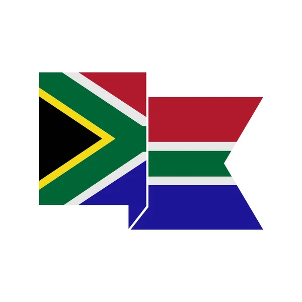 Sydafrika Flaggor Ikon Set Sydafrika Självständighet Dag Ikon Uppsättning Vektor — Stock vektor